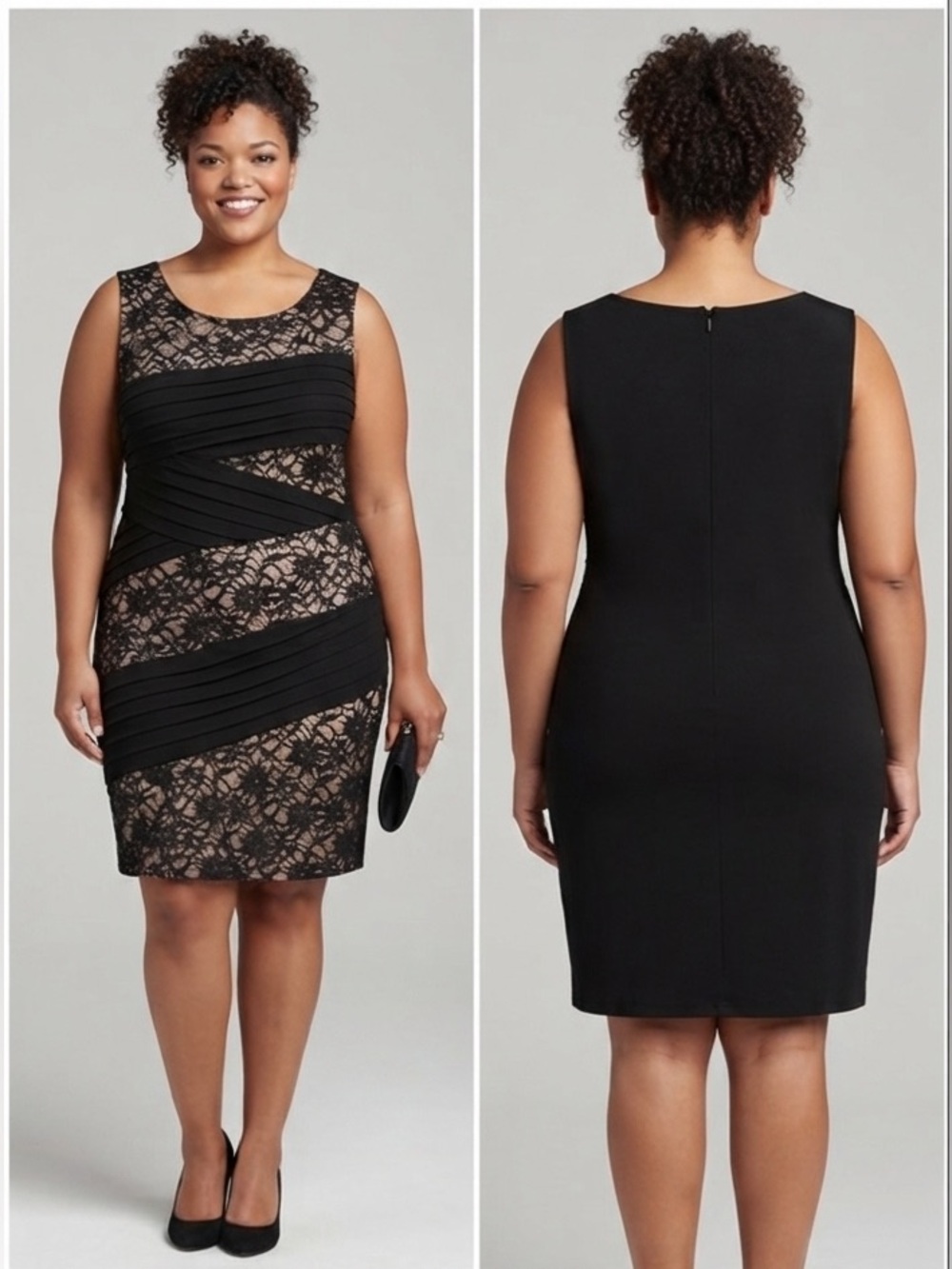 STUNNING BLACK LIA LEE MIDI DRESS SIZE XL